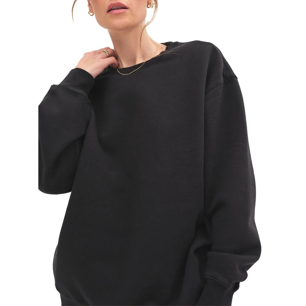 MATE the Label Oversized Black Crewneck Sweatshirt